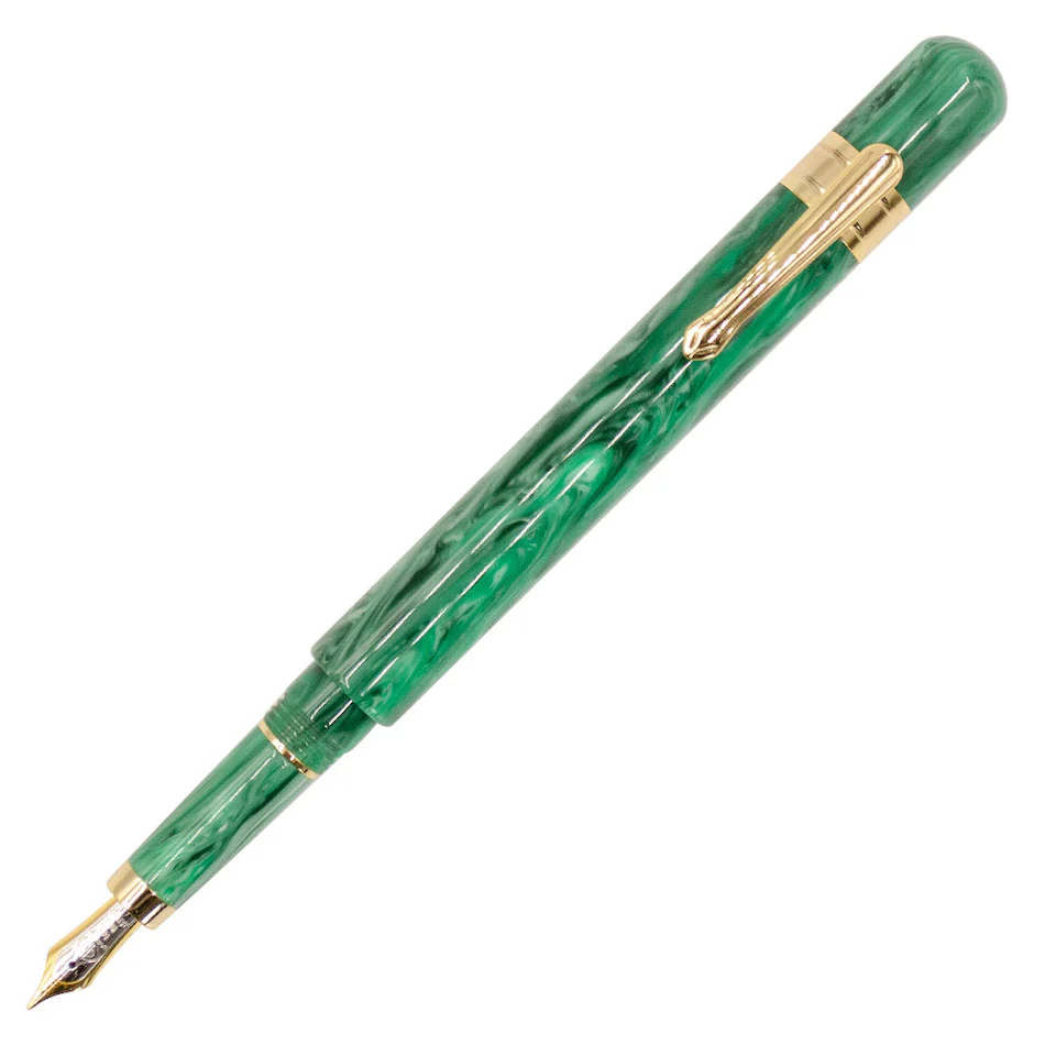 Taccia Covenant Fountain Pen Green Malachite 14k nib - Image 4