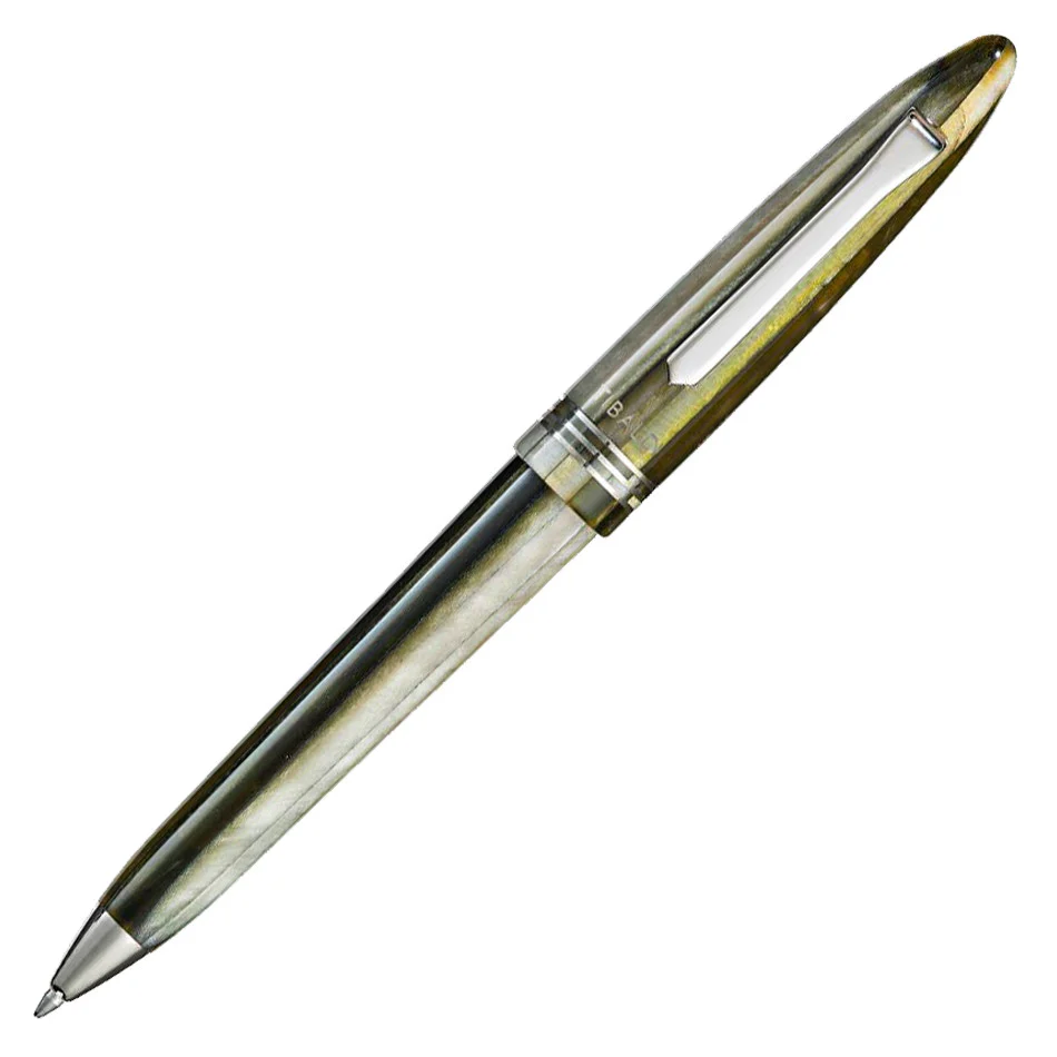 Tibaldi Bononia Ballpoint Pen Martini Olive with Palladium Trim