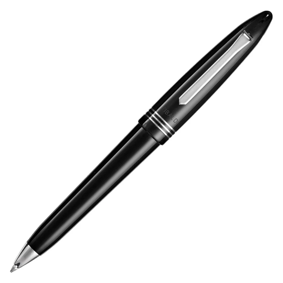 Tibaldi Bononia Ballpoint Pen Rich Black with Palladium Trim