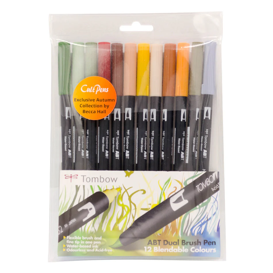 Tombow ABT Dual Brush Pen Exclusive Autumn Collection Set of 12 - Image 2