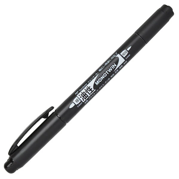Tombow Mono Twin Permanent Fineliner Pen - Image 2