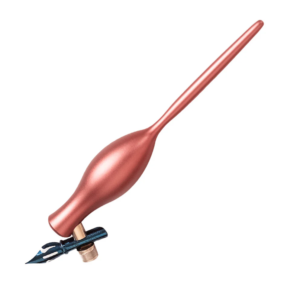 Tom's Studio Flourish Carrot Oblique Nib Holder Old Rose