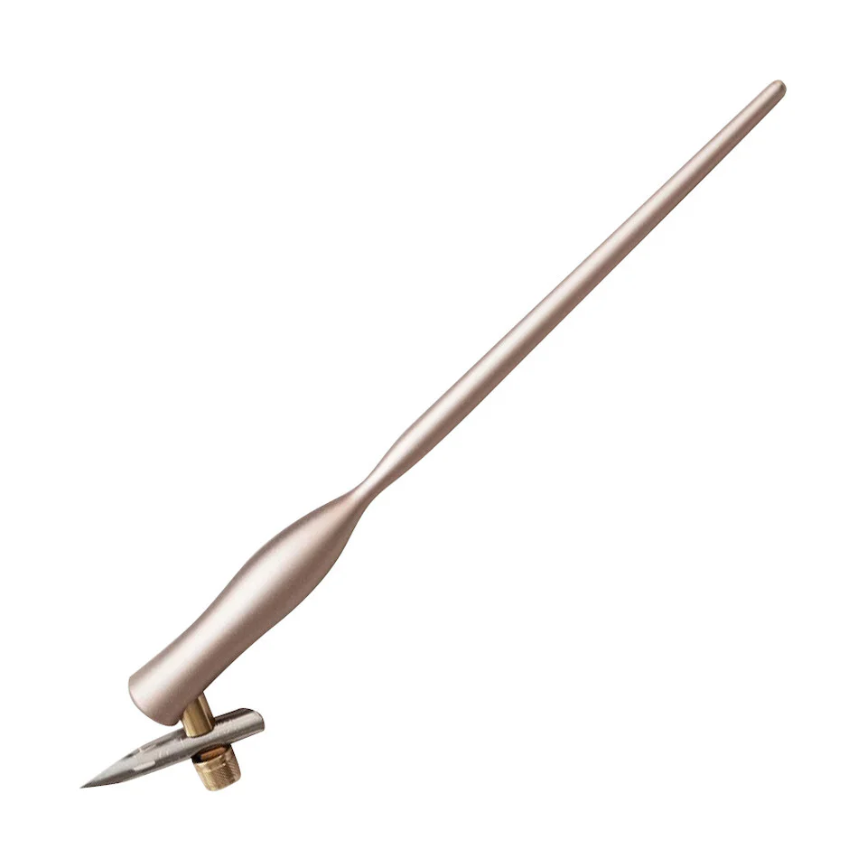 Tom's Studio Flourish Curve Oblique Nib Holder Rose Gold