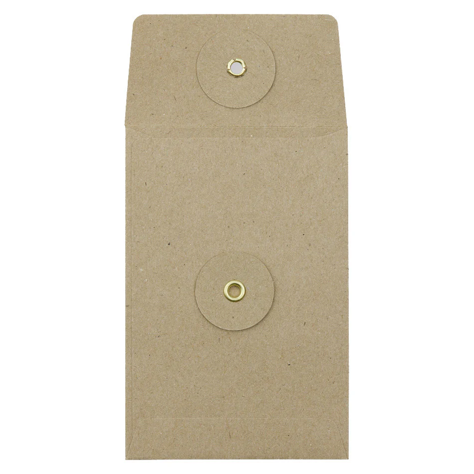 TRAVELER'S COMPANY Kraft String Envelope Small Vertical Brown - Image 2