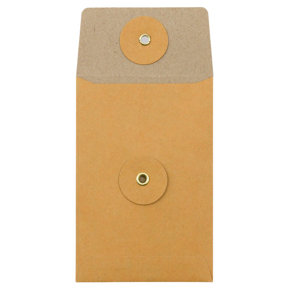 TRAVELER'S COMPANY Kraft String Envelope Small Vertical Orange - Image 2