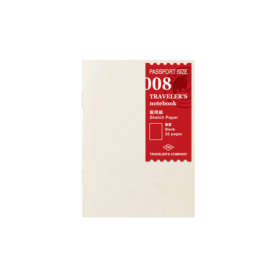TRAVELER'S COMPANY Notebook Refill Passport Size Sketch Paper