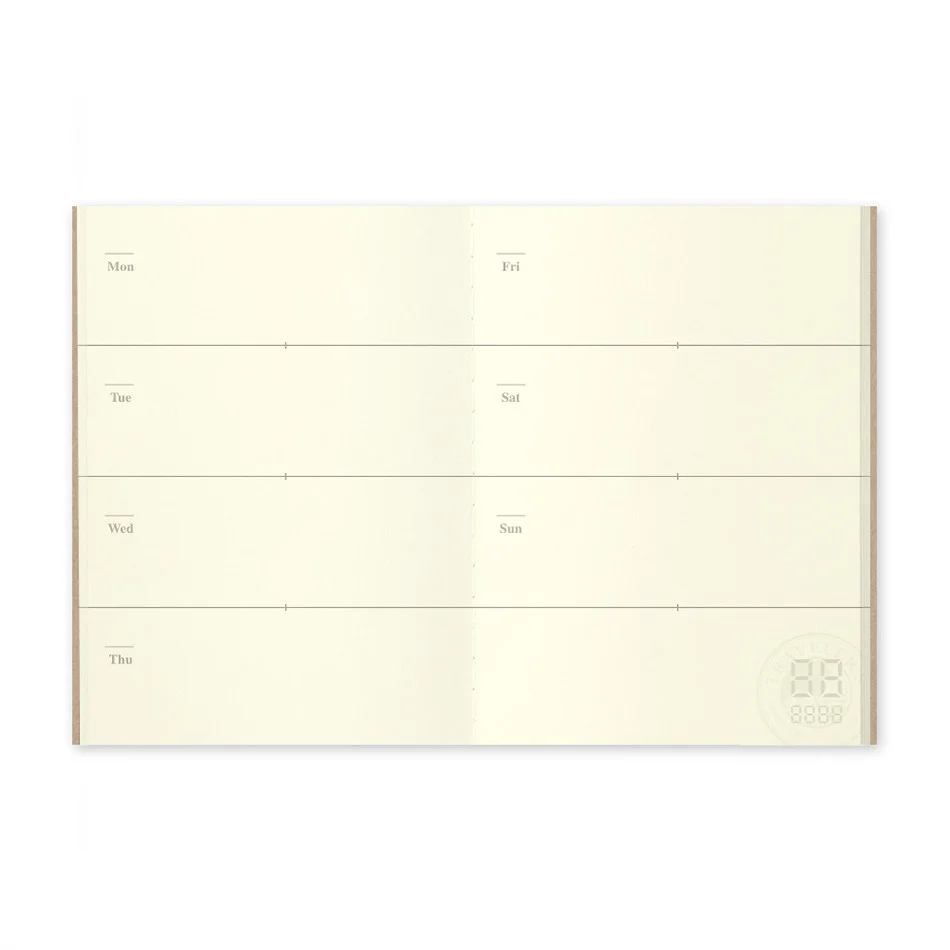 TRAVELER'S COMPANY Notebook Refill Perpetual Diary Passport Size Weekly - Image 3