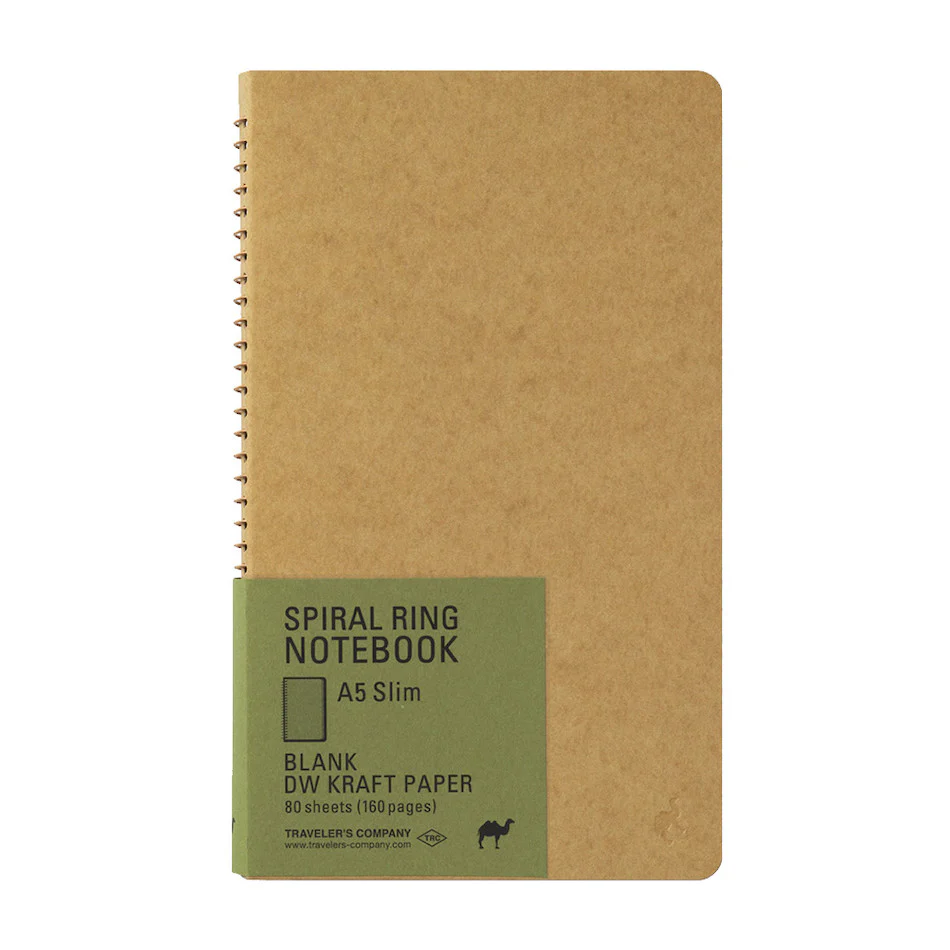 TRAVELER'S COMPANY Notebook Spiral Ring A5 Slim DW Kraft