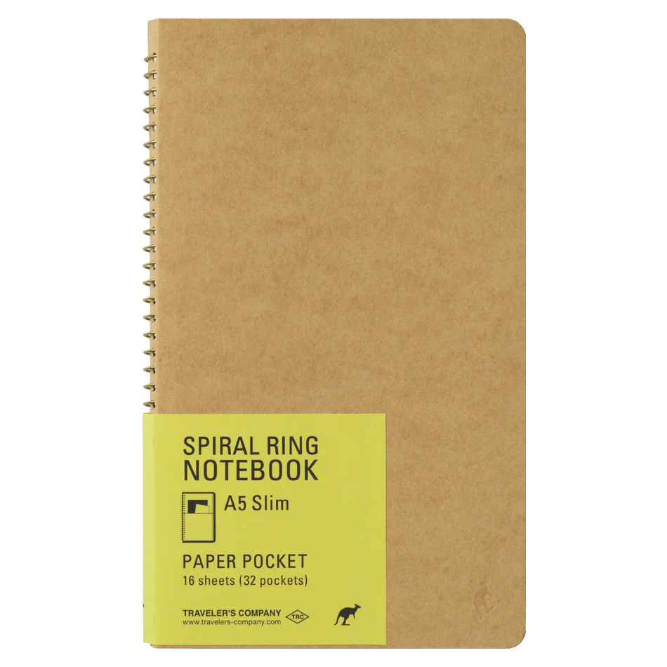 TRAVELER'S COMPANY Notebook Spiral Ring A5 Slim (130 x 210) Paper Pocket