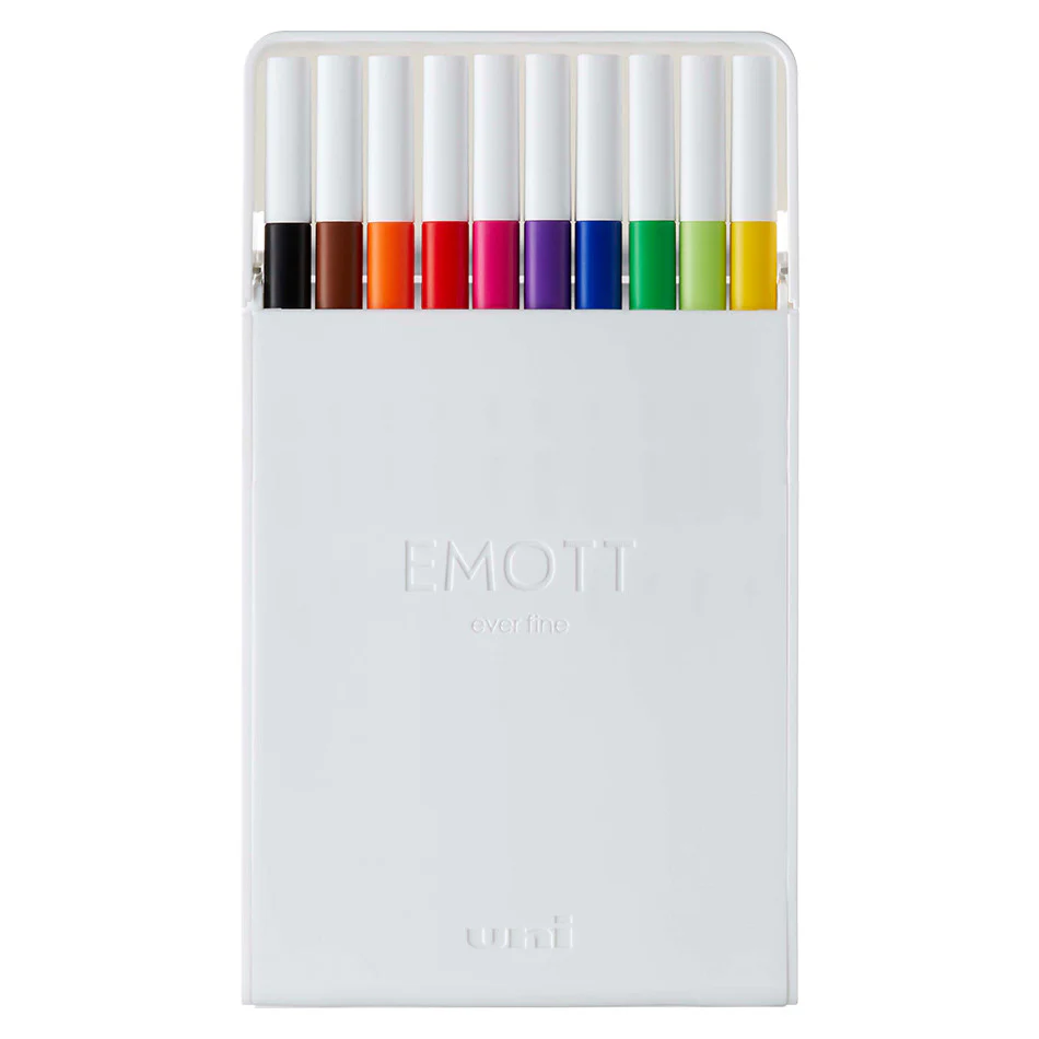 Uni Emott Fineliner Set of 10 Assorted
