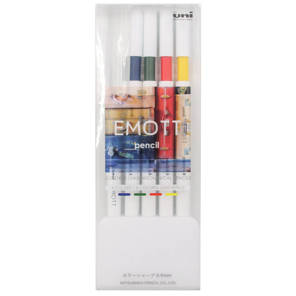 Uni Emott Mechanical Pencil Set of 4 Nostalgic Color