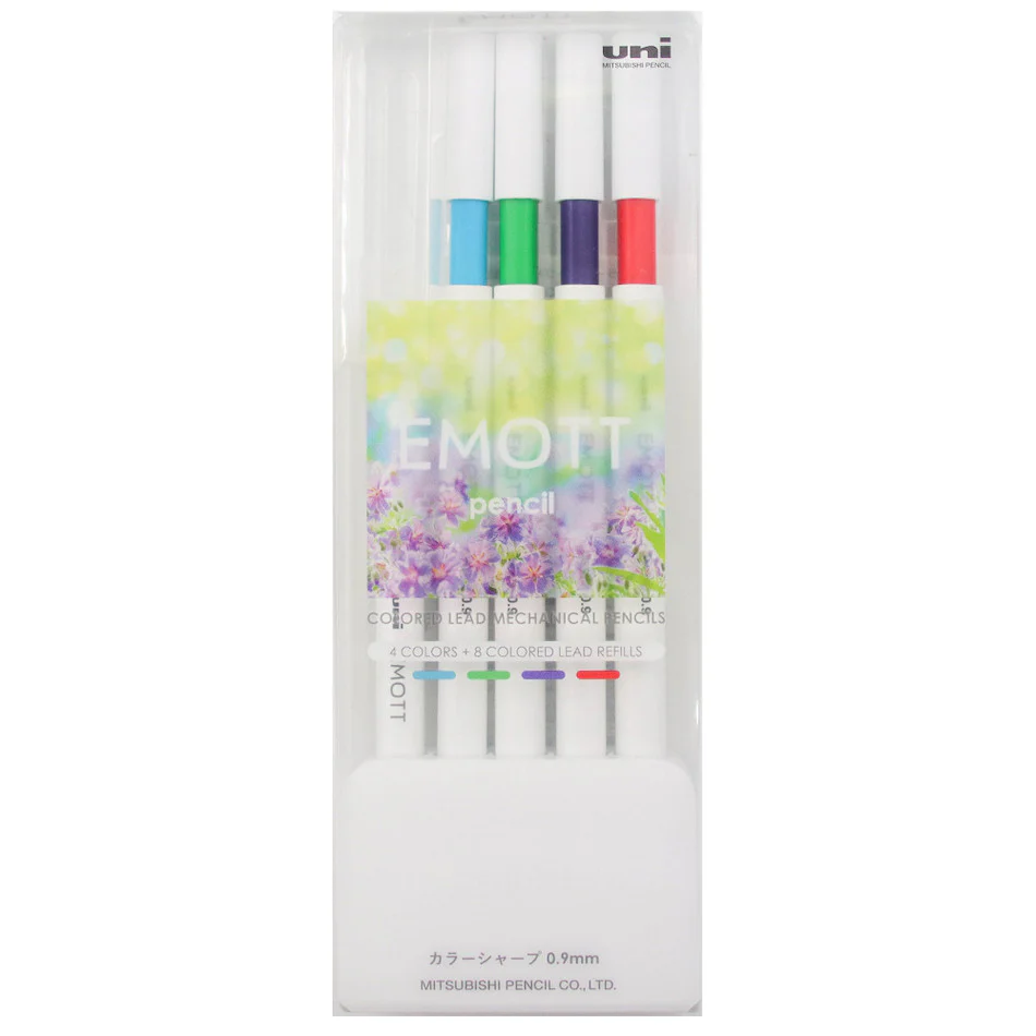 Uni Emott Mechanical Pencil Set of 4 Refresh Color