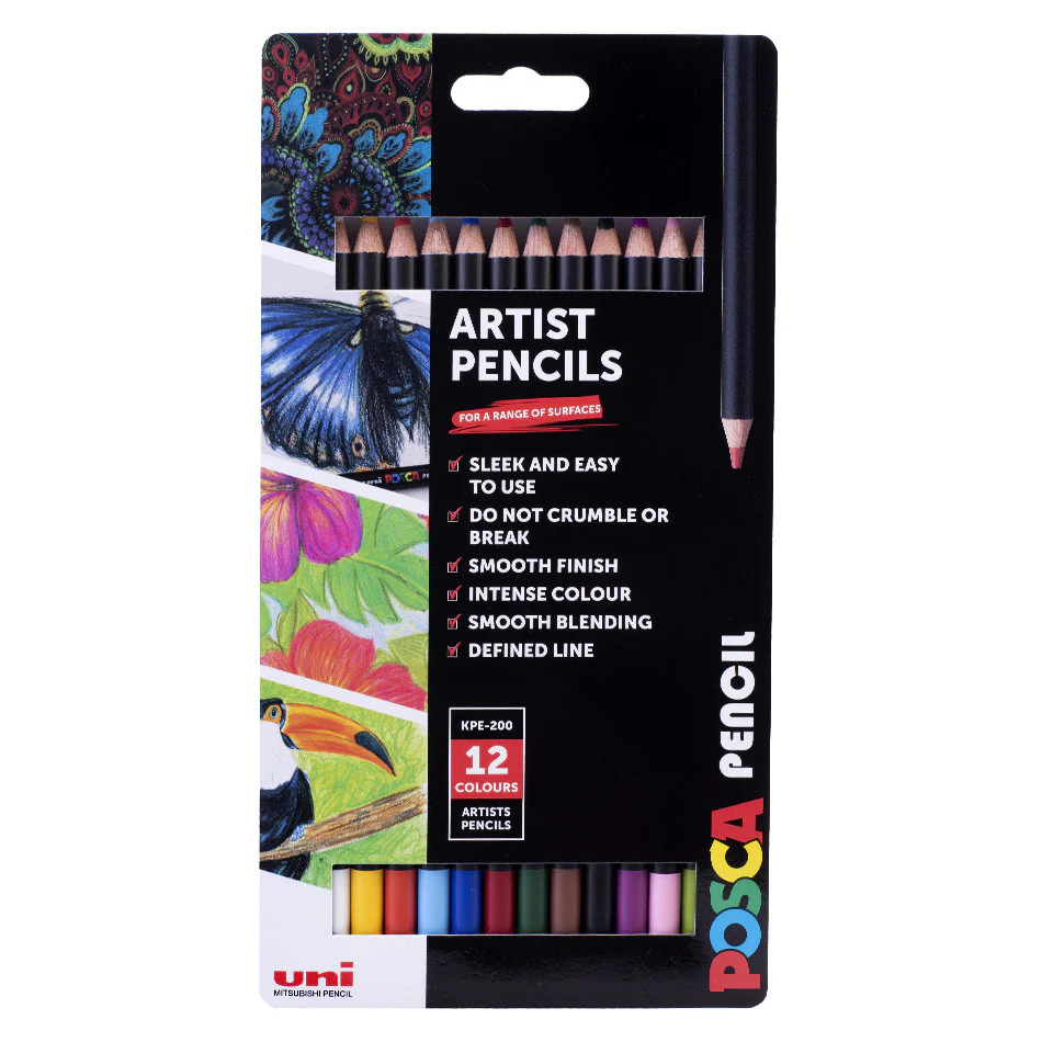 Uni POSCA Pencil Assorted Set of 12 Essential