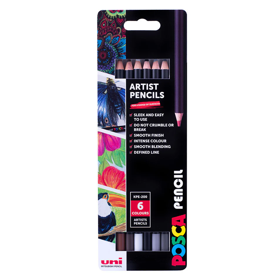 Uni POSCA Pencil Assorted Set of 6 Dusk