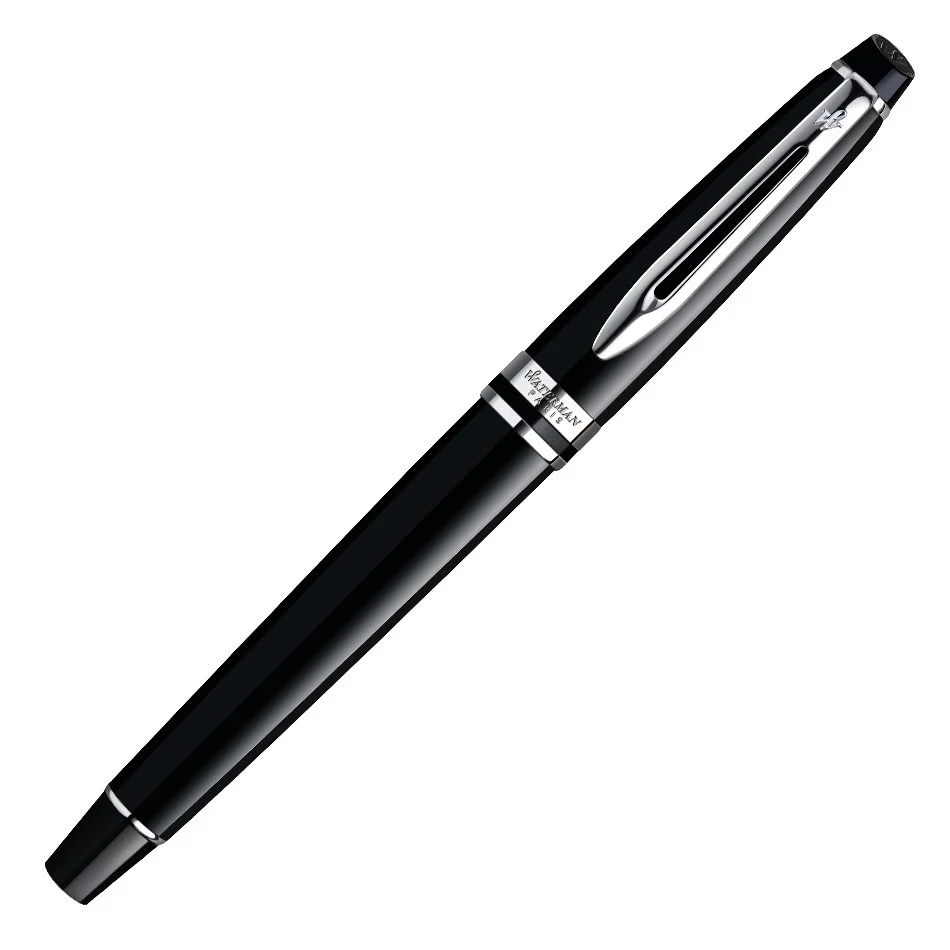 Waterman Expert Fountain Pen Black with Chrome Trim - Image 2