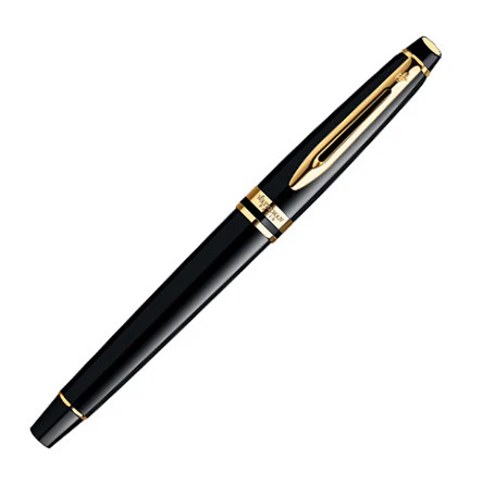 Waterman Expert Rollerball Pen Black with Gold Trim - Image 5