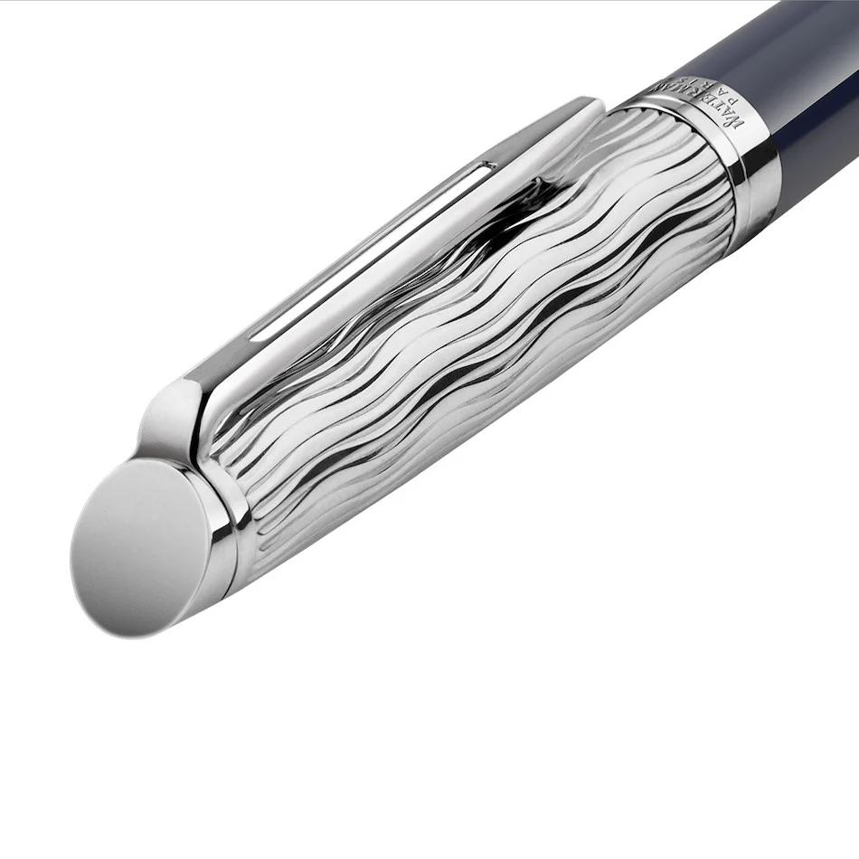 Waterman Hemisphere Deluxe Fountain Pen Special Edition Blue with Chrome Trim - Image 3