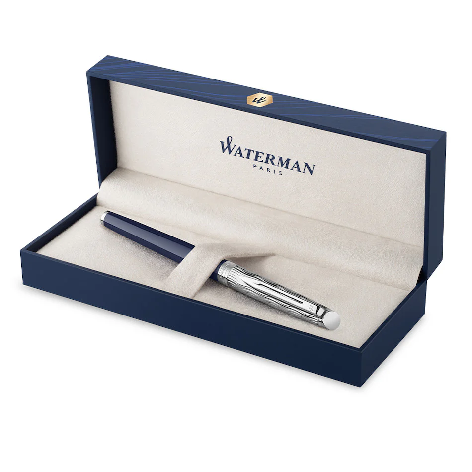 Waterman Hemisphere Deluxe Fountain Pen Special Edition Blue with Chrome Trim - Image 5