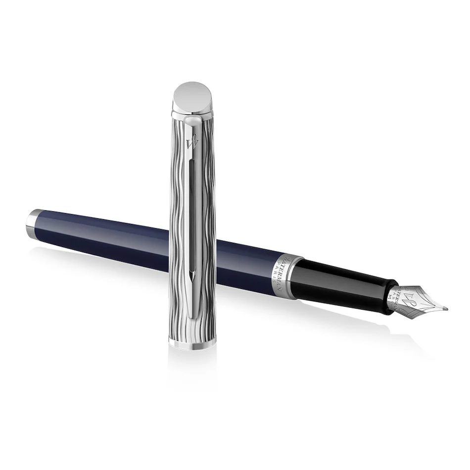 Waterman Hemisphere Deluxe Fountain Pen Special Edition Blue with Chrome Trim - Image 7