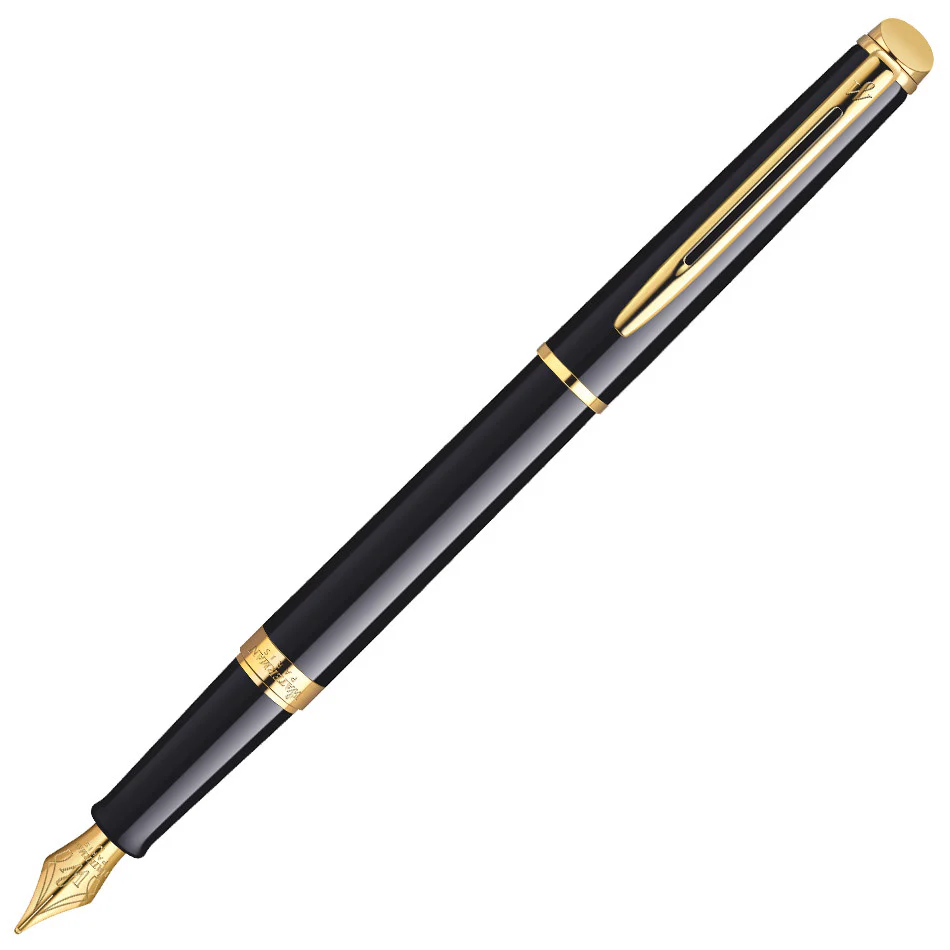 Waterman Hemisphere Fountain Pen Black with Gold Trim