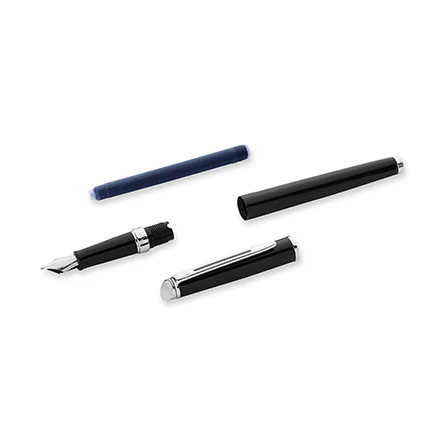 Waterman Hemisphere Fountain Pen Gloss Black with Chrome Trim - Image 2