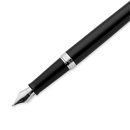 Waterman Hemisphere Fountain Pen Gloss Black with Chrome Trim - Image 4
