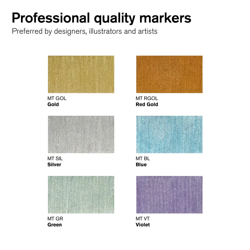 Winsor & Newton ProMarker Set of 6 Metallic - Image 2