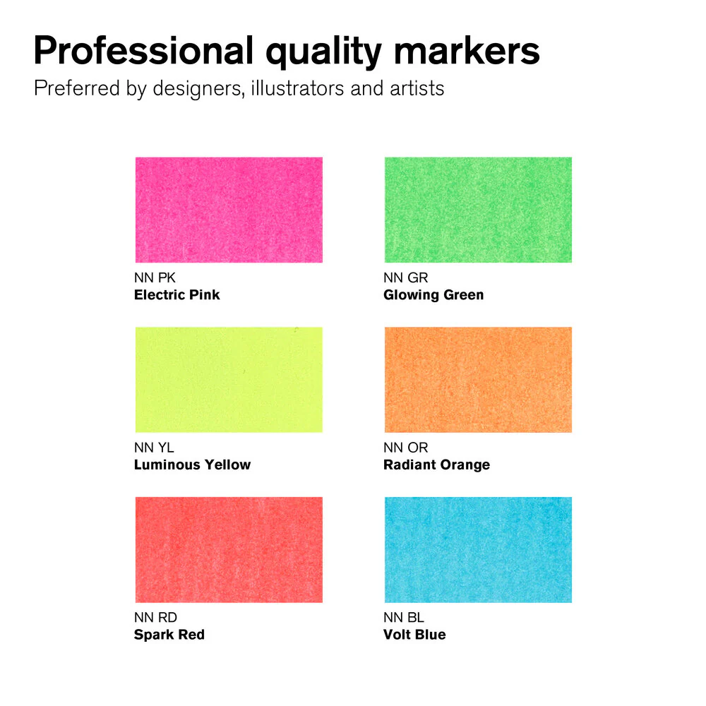 Winsor & Newton ProMarker Set of 6 Neon - Image 2