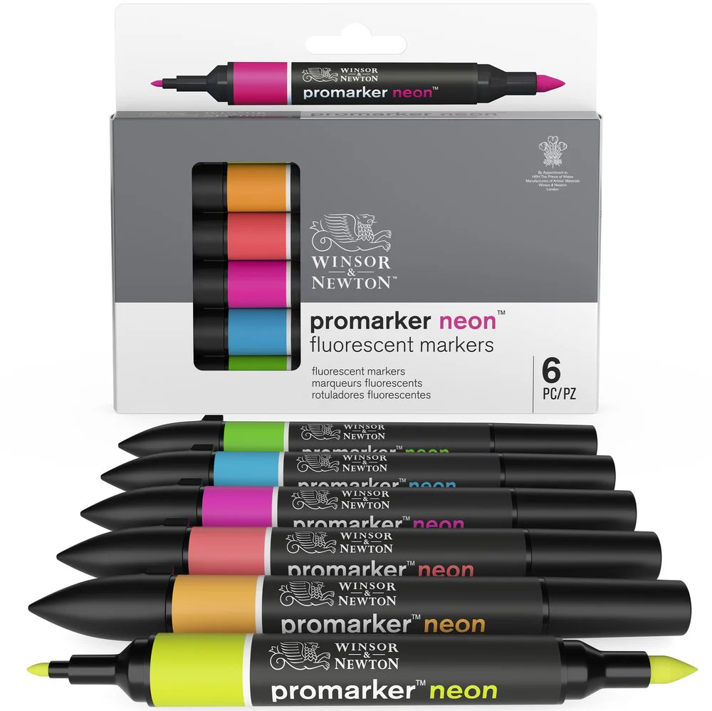 Winsor & Newton ProMarker Set of 6 Neon - Image 3