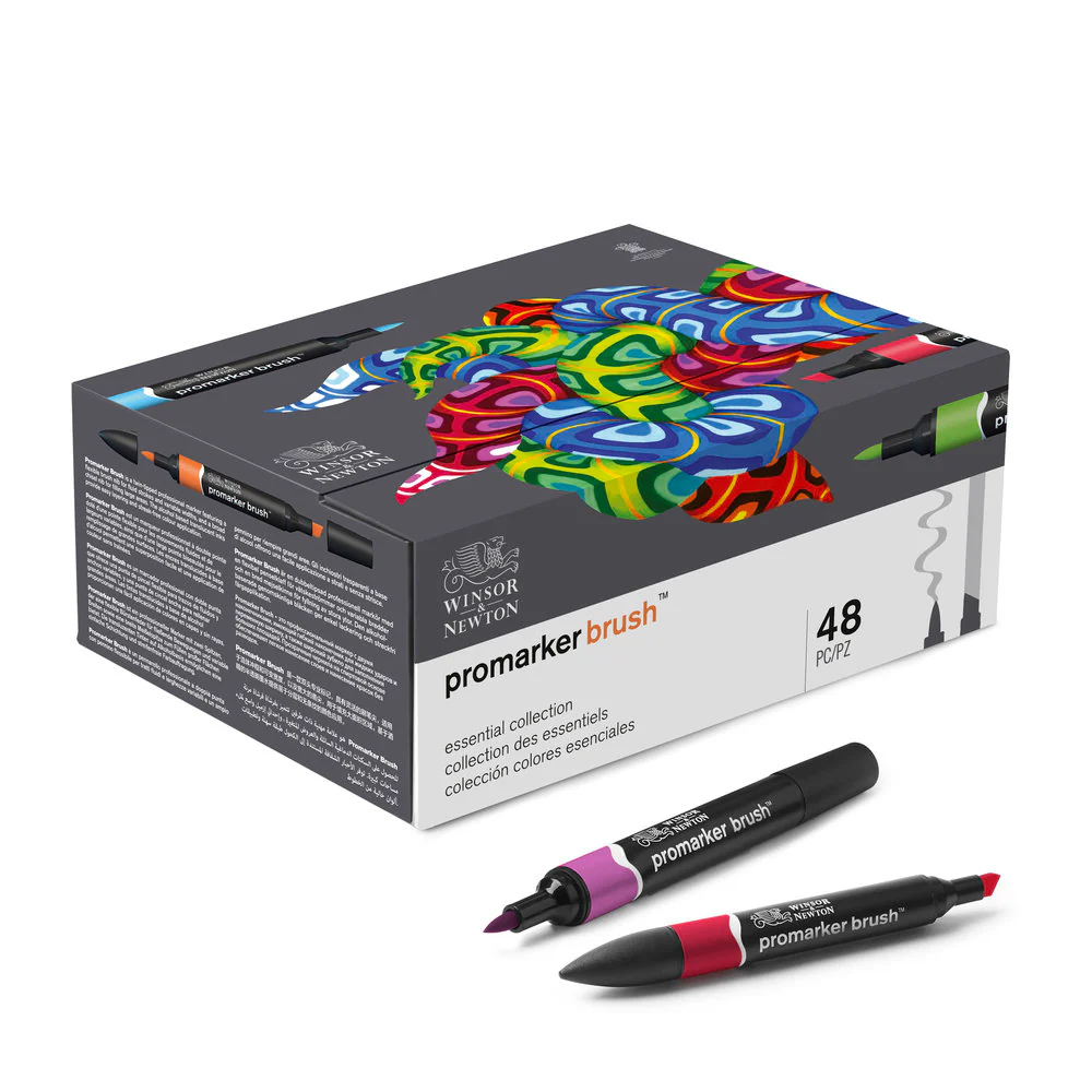 Winsor & Newton Promarker Brush Set of 48 Essential Collection - Image 3