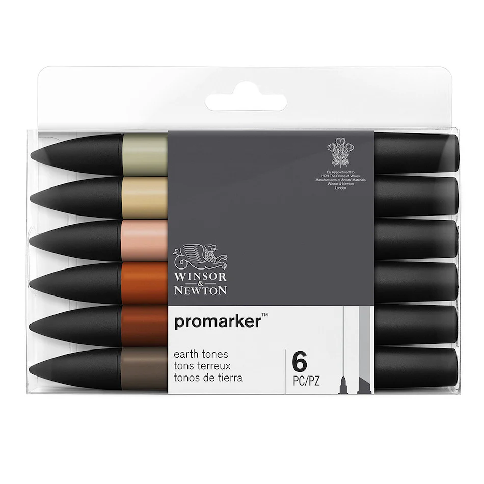 Winsor & Newton ProMarkers Set of 6 Earth Tones - Image 4