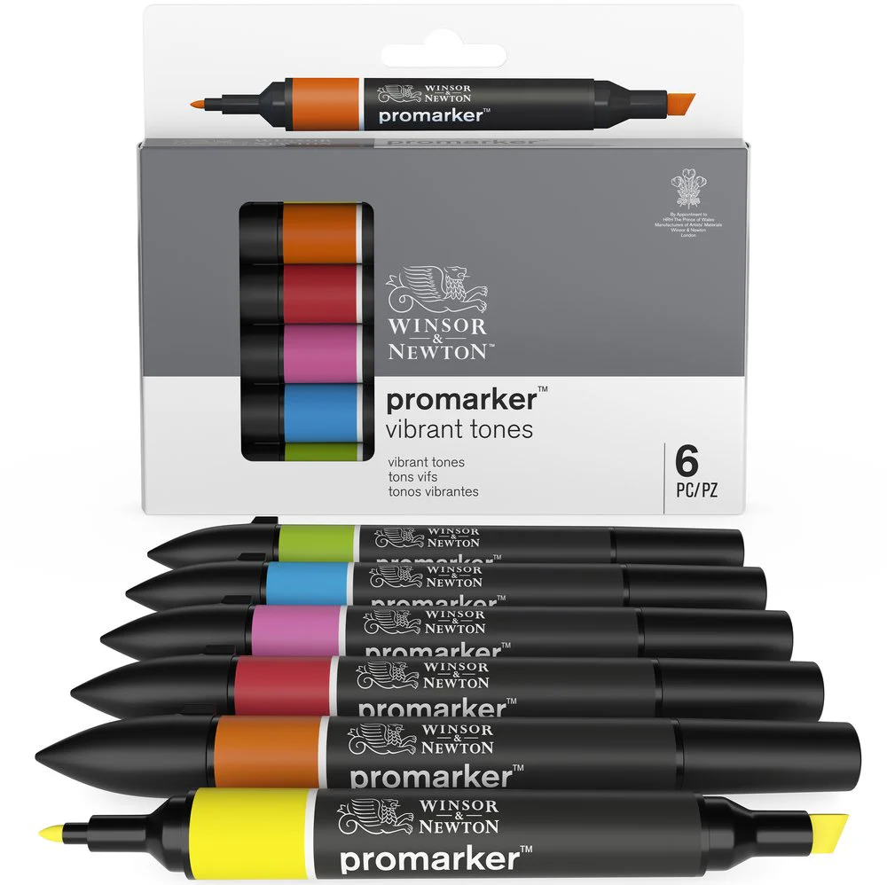 Winsor & Newton ProMarkers Set of 6 Vibrant Tones - Image 4
