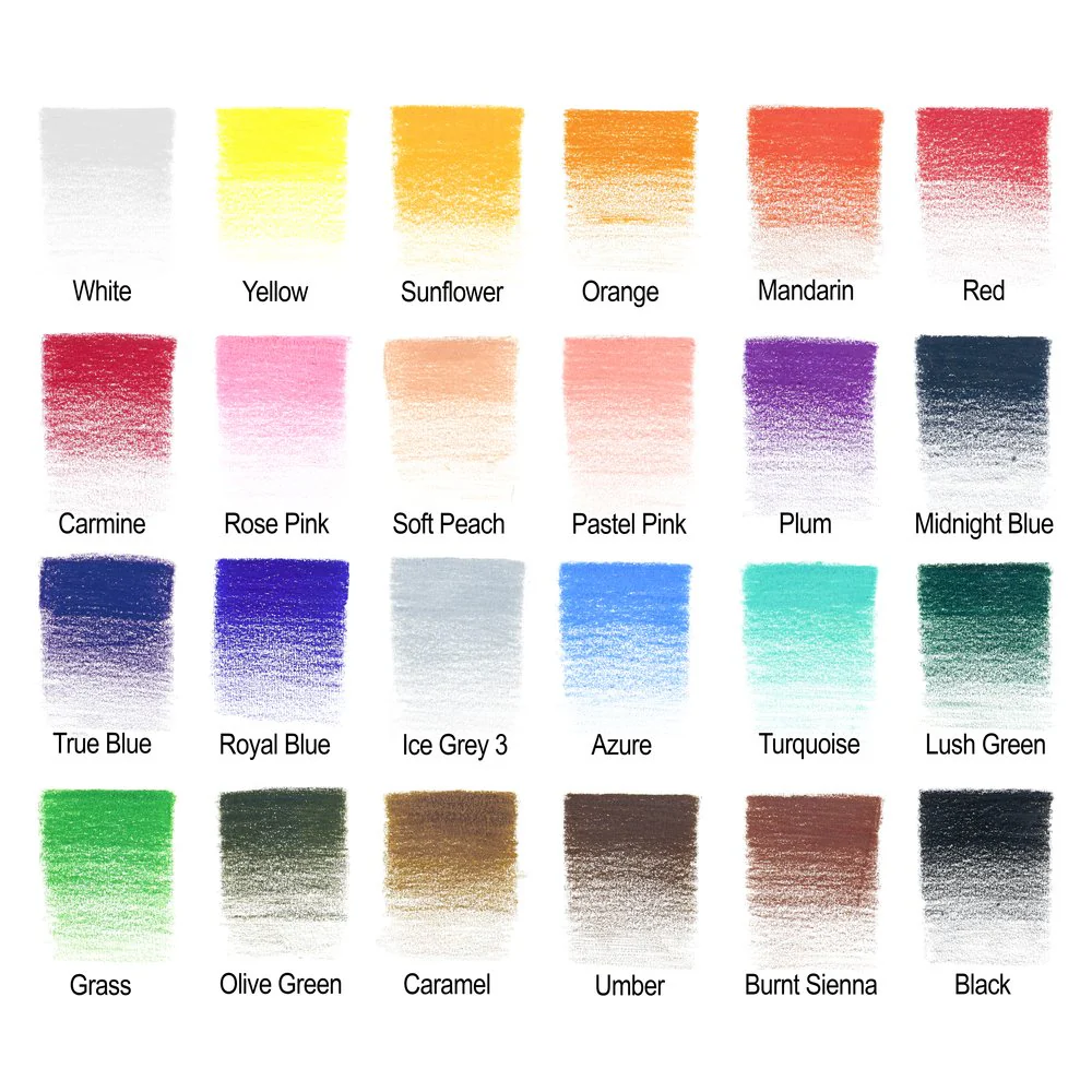 Winsor & Newton Studio Collection Coloured Pencils Assorted Tin of 24 - Image 2