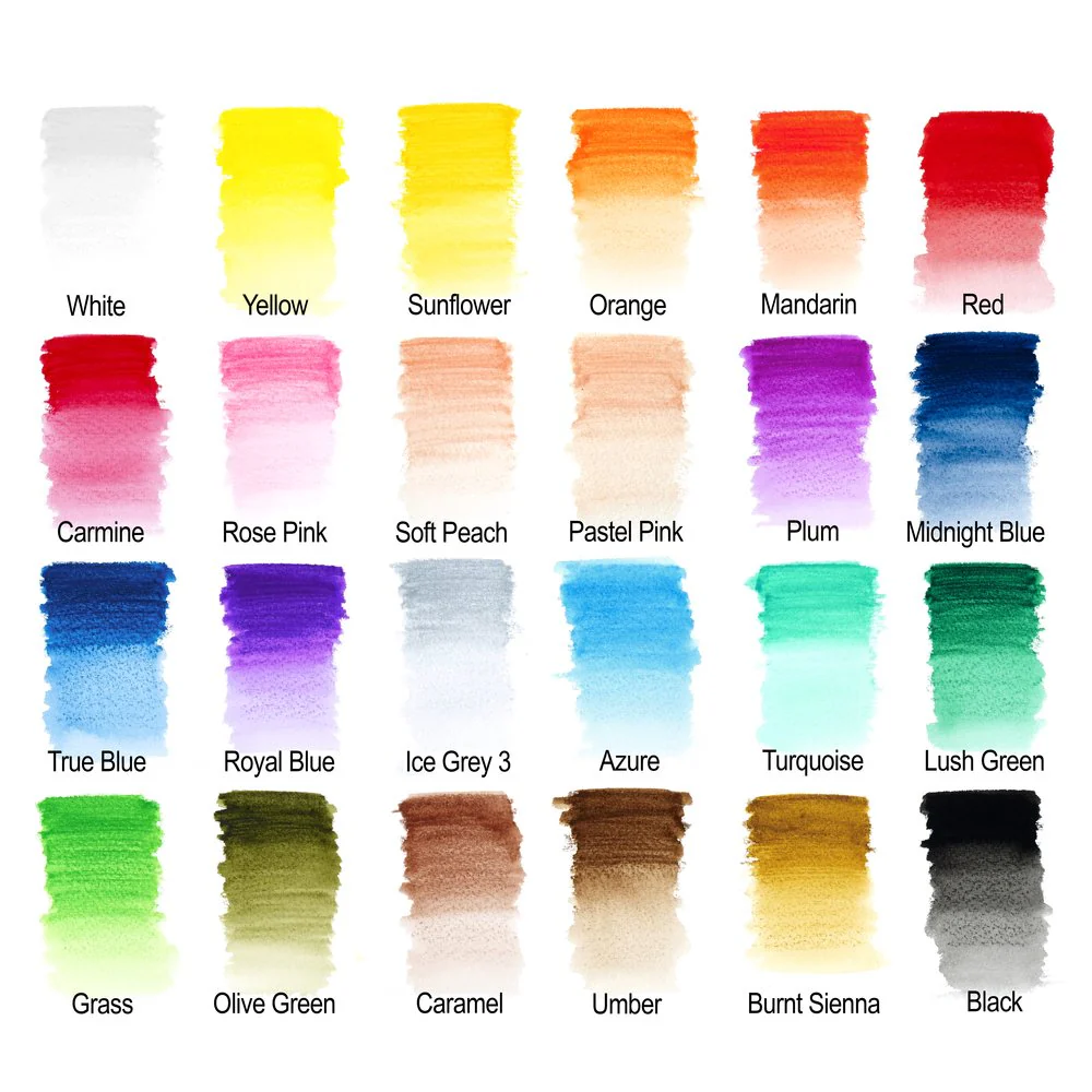 Winsor & Newton Studio Collection Watercolour Pencils Assorted Tin of 24 - Image 2