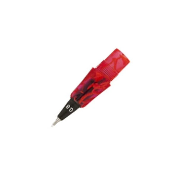 Yookers Gaia Fibre Tip Nib Section Red/Black Marble Resin 1.2mm