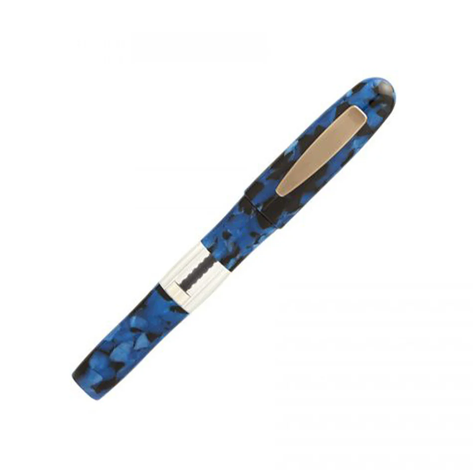 Yookers Gaia Fibre Tip Pen Blue/Black Marble Resin 1.0mm - Image 2