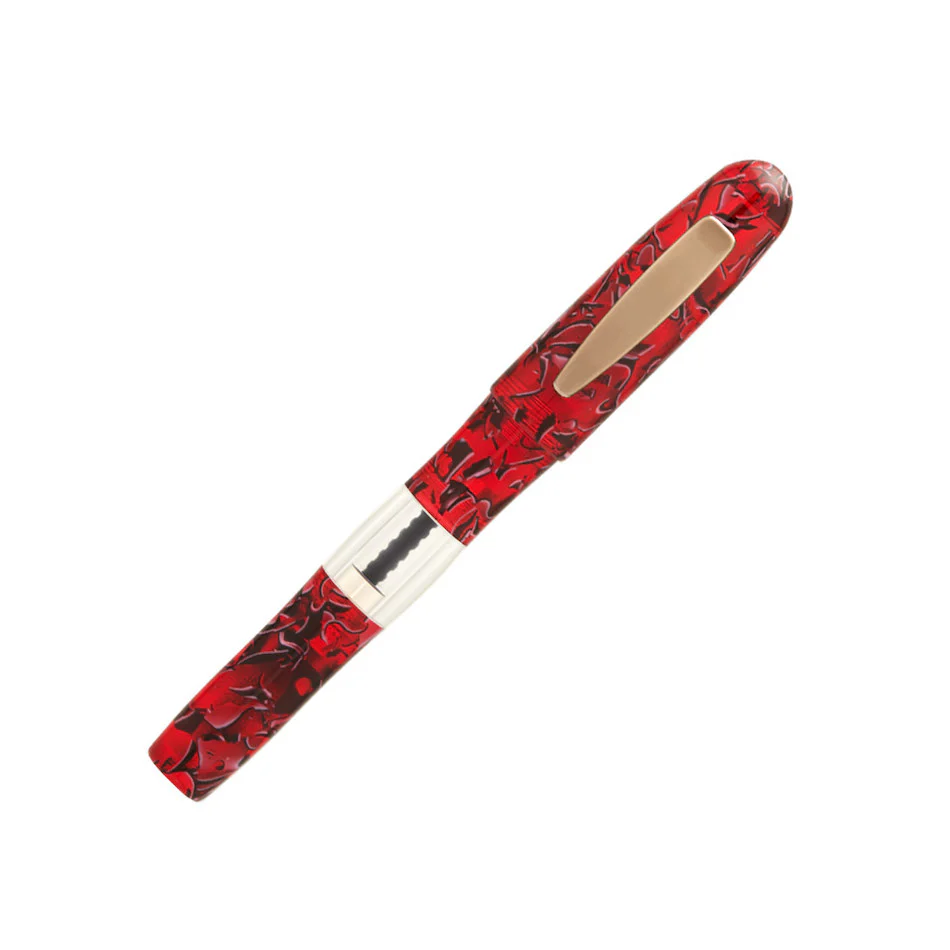 Yookers Gaia Fibre Tip Pen Red/Black Marble Resin 1.0mm - Image 2