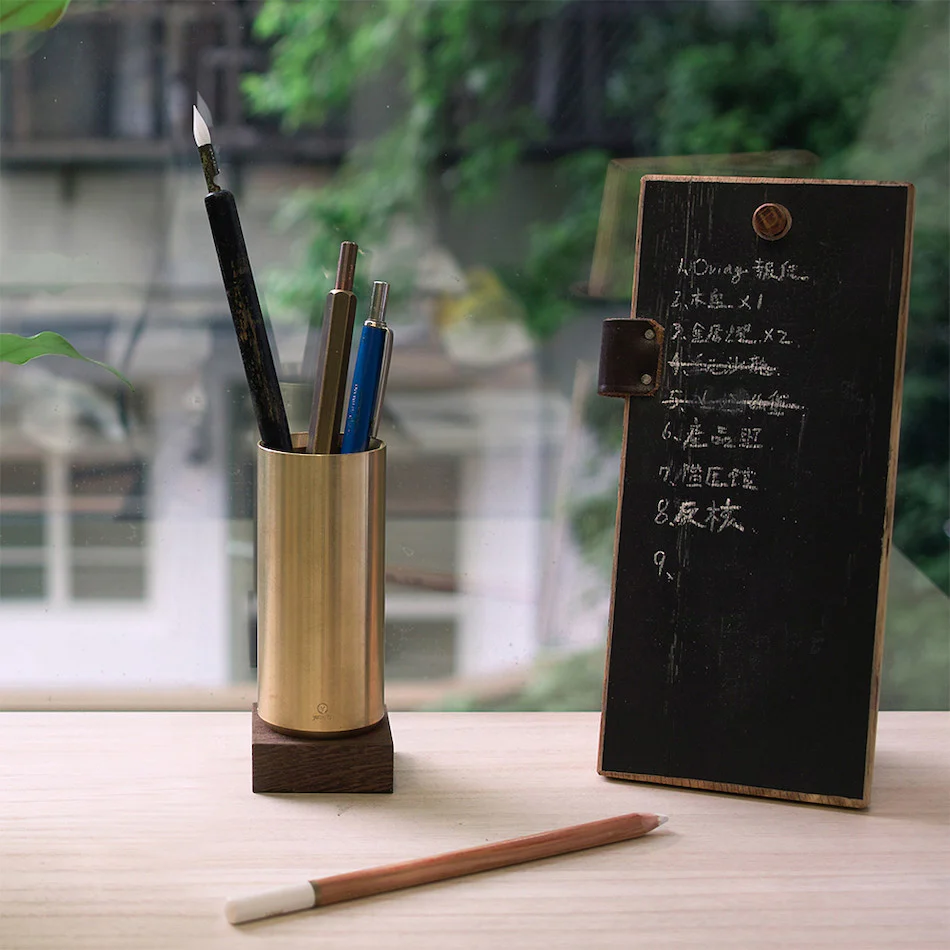 YStudio Classic Reflect Pen Container Brass - Image 2