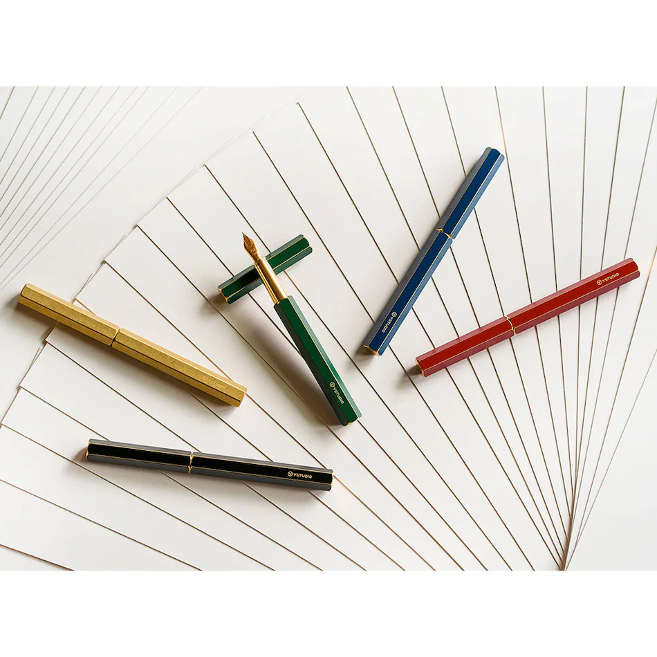 YStudio Classic Revolve Fountain Pen Brass - Image 2