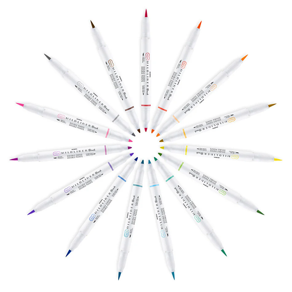 Zebra Mildliner Twin Tip Brush Pen - Image 3
